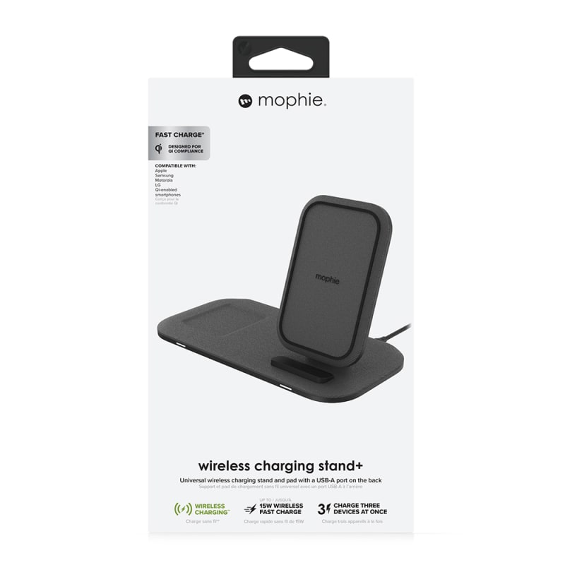 Mophie Wireless Charging Stand+ Charge Up to 3 Devices