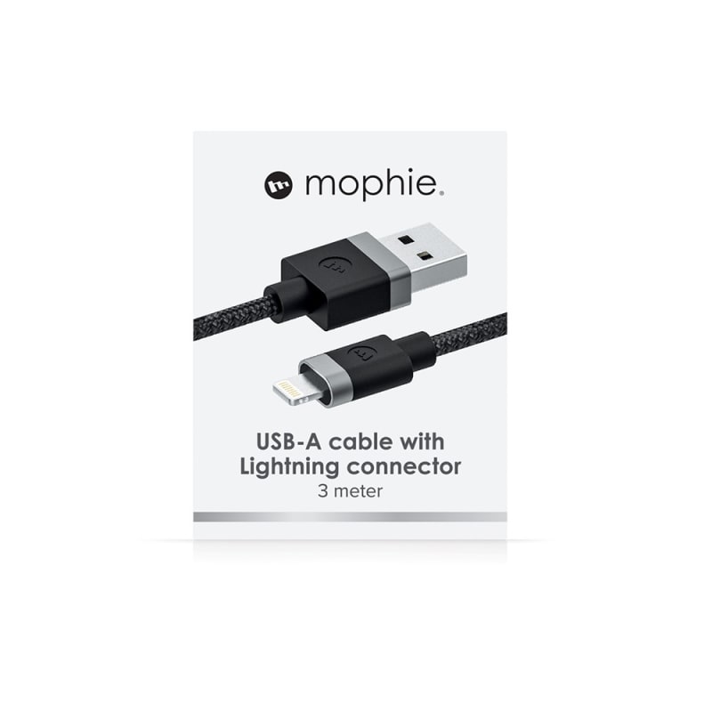 Mophie USB-A to Lightning Cable 3M - Black