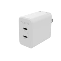 Thumbnail for Mophie GaN Power Adaptor USB-C PD Dual 45W - White