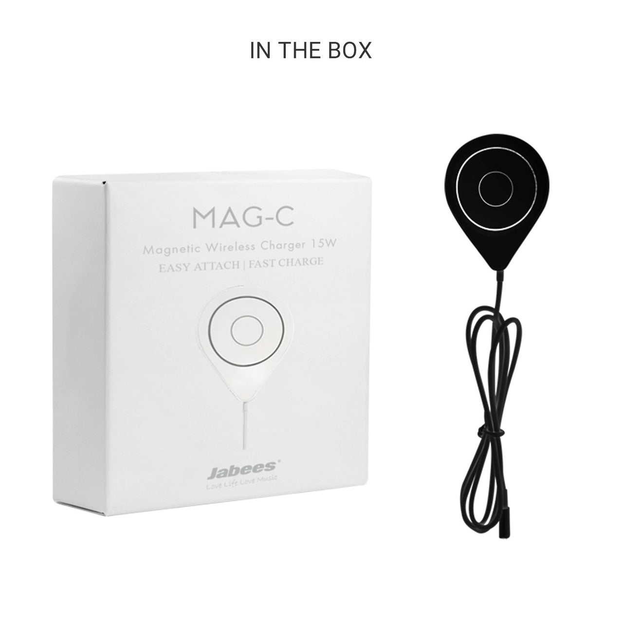 MAG-C Magnetic Wireless Charger 15W Fast Magsafe Charging - Black