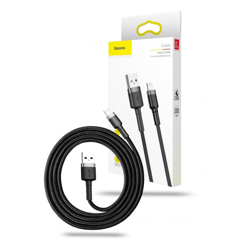 Baseus USB-A to Lightning Cafule Tough Cable 50cm - Gray