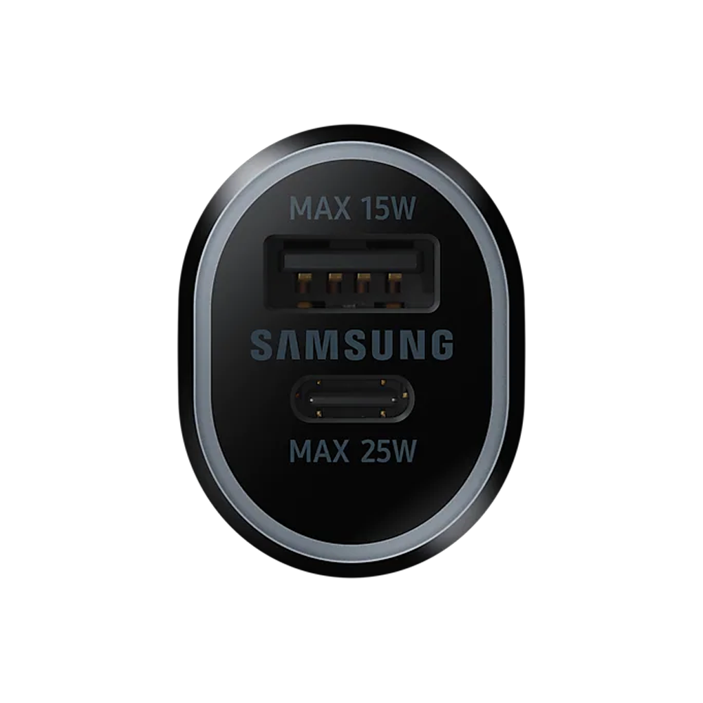 Samsung Dual Car Charger with UBS-C (25W) & USB-A (15W) - No Cable