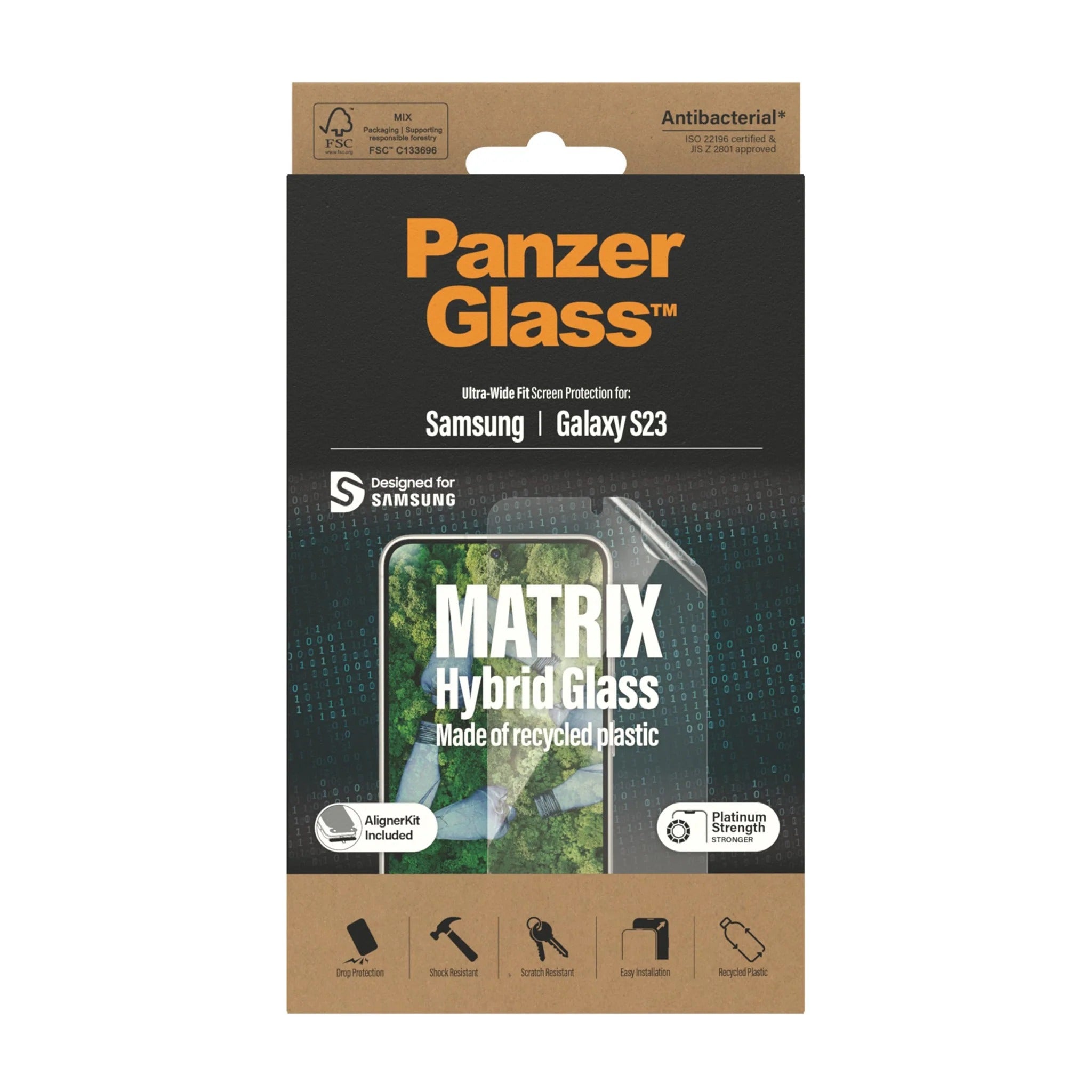 PanzerGlass Matrix Hybrid Screen FILM Protector for S23 - Ultra Wide Fit