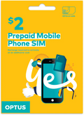 Optus $2 Mobile Phone Prepaid SIM