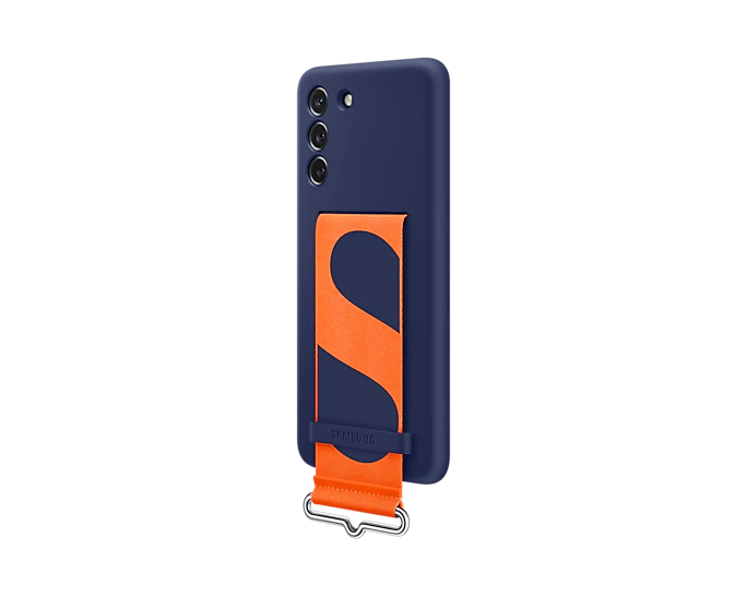 Samsung Galaxy S21 FE Silicone Cover with Strap - Navy