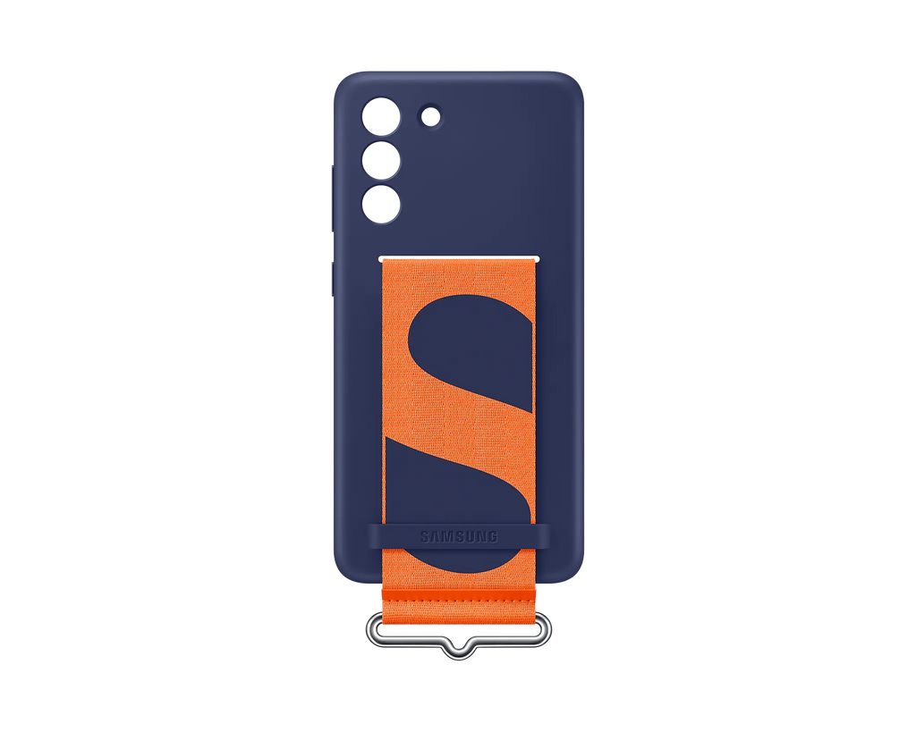 Samsung Galaxy S21 FE Silicone Cover with Strap - Navy