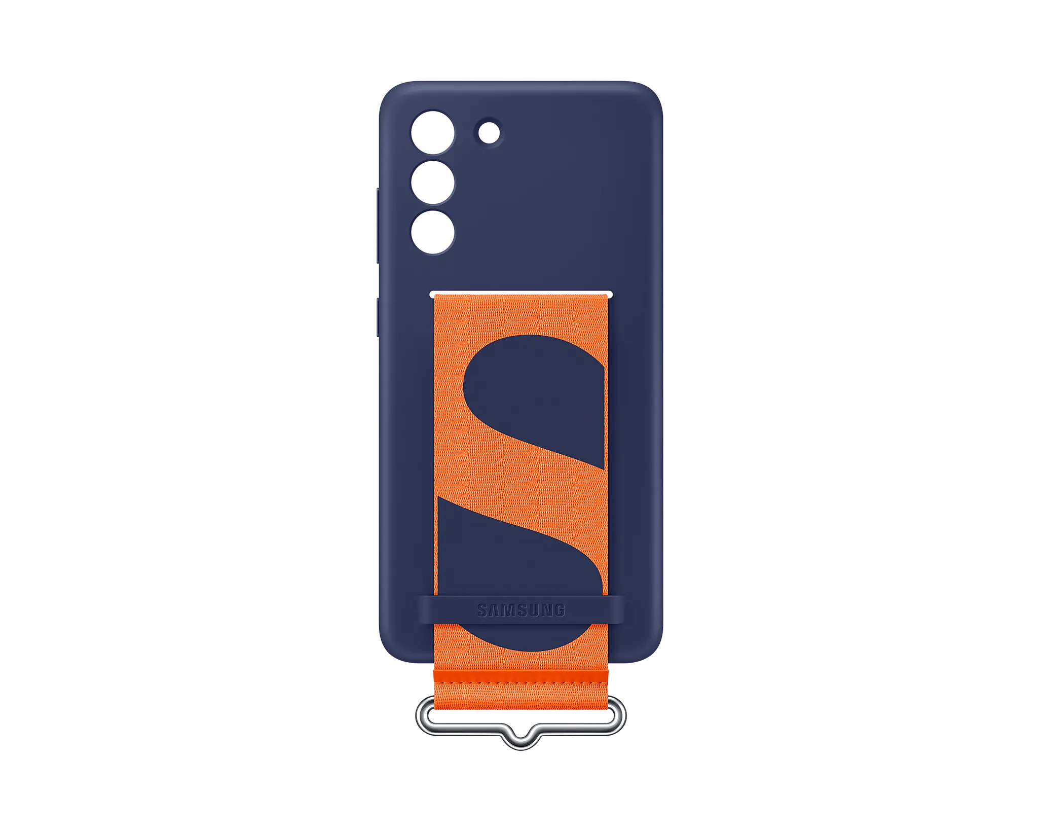 Samsung Galaxy S21 FE Silicone Cover with Strap - Navy
