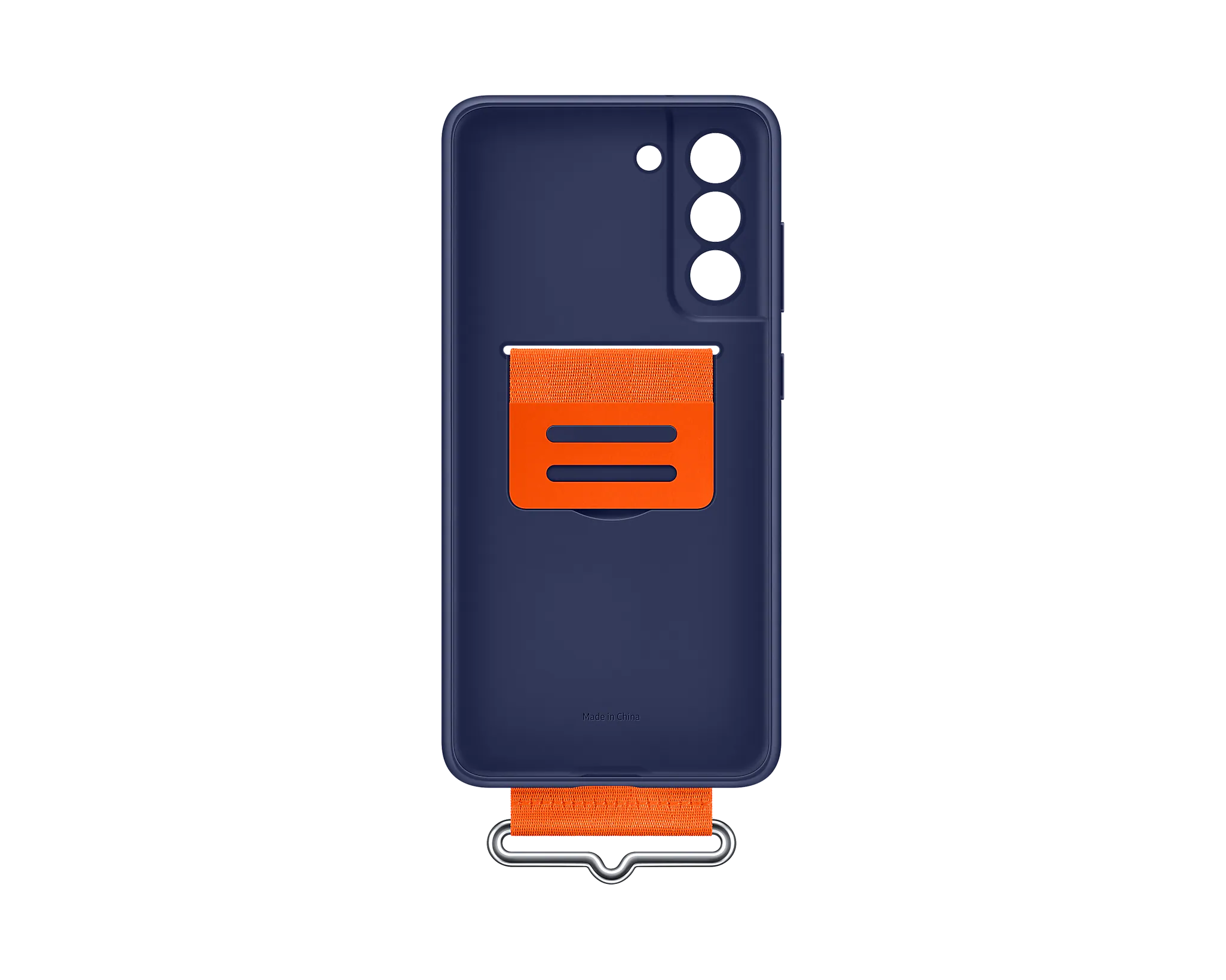 Samsung Galaxy S21 FE Silicone Cover with Strap - Navy
