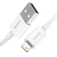 Thumbnail for Baseus 2.4A Short USB A to Lightning Charging Cable 25cm for iPhone/iPad White