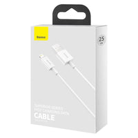 Thumbnail for Baseus 2.4A Short USB A to Lightning Charging Cable 25cm for iPhone/iPad White