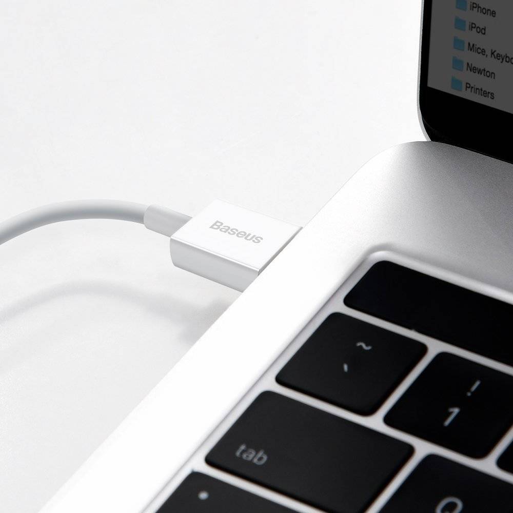 Baseus Superior Series SHORT USB-A to Lightning Charging Cable 25cm for iPhone/iPad - White