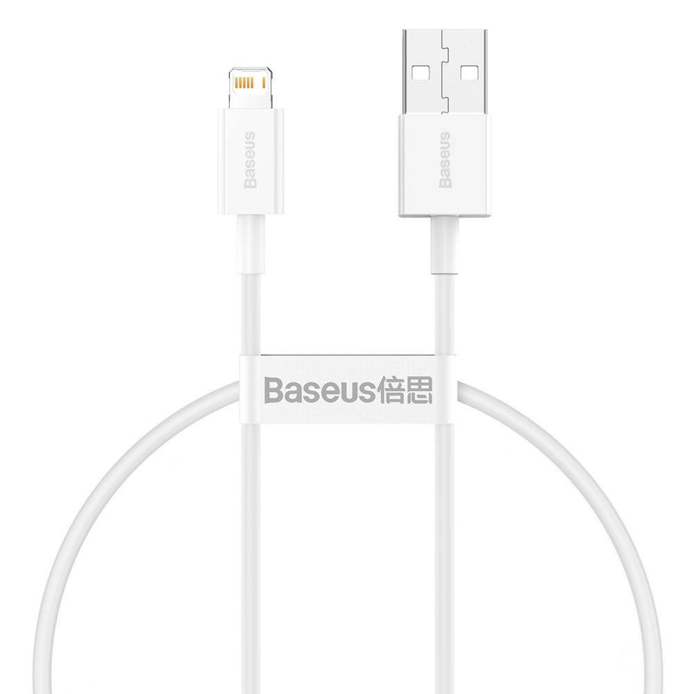 Baseus 2.4A Short USB A to Lightning Charging Cable 25cm for iPhone/iPad White