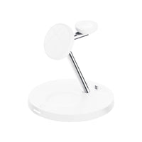 Thumbnail for iQuick 4 in 1 Magnetic Wireless Charger With LED Ambient Light for iPhone, Airpod, iWatch - White (i