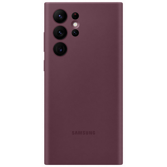 Samsung Silicone Cover for Galaxy S22 Ultra - Burgundy