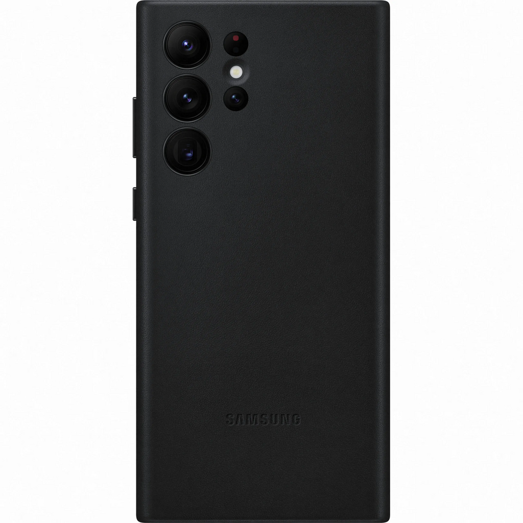 Samsung Leather Cover Case for Galaxy S22 Ultra - Black