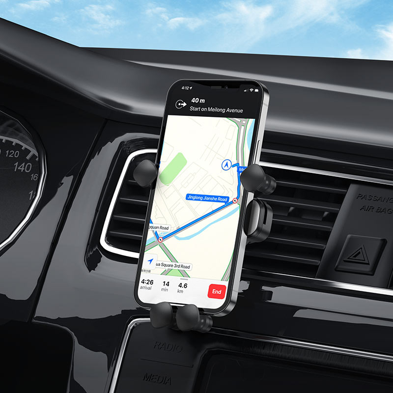 Hoco CA102 Gravity Linkage Vent Car Holder - Black