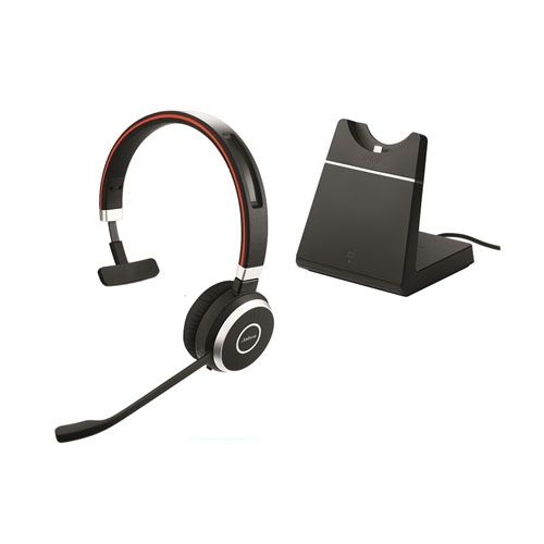 Jabra Evolve 65 MS Moo Bluetooth Headset (USB Dongle + Charging Stand)