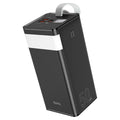 Hoco 50000mAh QC3.0 22.5W PD Big Powerbank Battery w LED Lamp Outdoors- Black