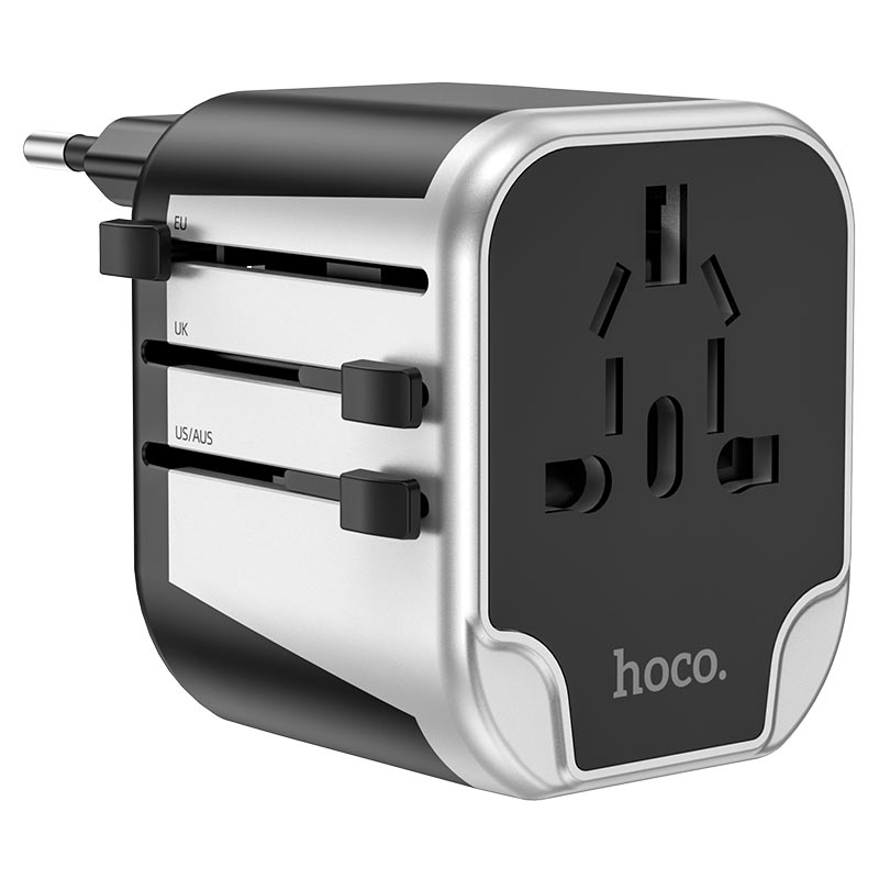 Hoco AC5 12W 2 x USB-A port Universal TRAVEL Charger WALL Adapter AU|USA|UK|EU|ASIA|