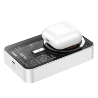 Thumbnail for Hoco Q10A 20W 10000mAh Magnetic Wireless Charger Power Bank - Transparent / White