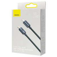 Thumbnail for Baseus Crystal Shine Series Fast charging data cable USB-C to Lightning 20W 1.2m - Black