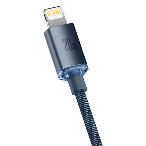 Baseus Crystal Shine Series Fast Charging Data Cable USB-C to Lightning 20W 2M - Black