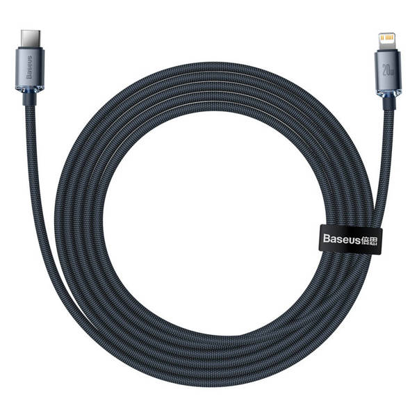 Baseus Crystal Shine Series Fast Charging Data Cable USB-C to Lightning 20W 2M - Black