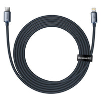 Thumbnail for Baseus Crystal Shine Series Fast Charging Data Cable USB-C to Lightning 20W 2M - Black