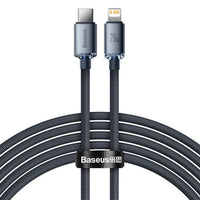 Thumbnail for Baseus Crystal Shine Series Fast Charging Data Cable USB-C to Lightning 20W 2M - Black