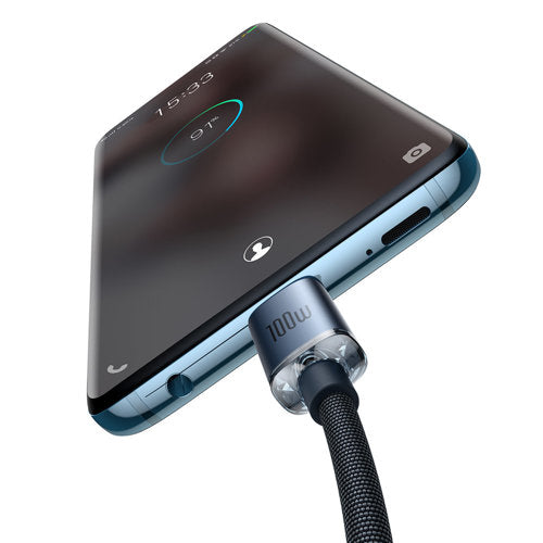Baseus Crystal Shine Series Fast Charging Data Cable USB-C to USB-C  100W 2M - Black