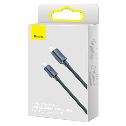 Baseus Crystal Shine Series Fast Charging Data Cable USB-C to USB-C  100W 2M - Black
