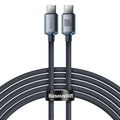 Baseus Crystal Shine Series Fast Charging Data Cable USB-C to USB-C  100W 2M - Black