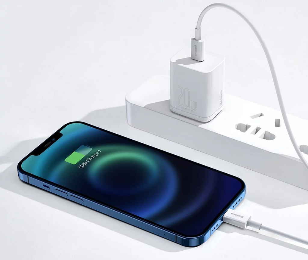 Baseus Superior PD 20W Portable Fast Charging USB-C to Lightning 25cm Short Cable - White