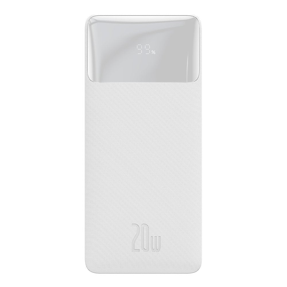 Baseus 20W 10000mAh Bipow Digital Display Power bank - White