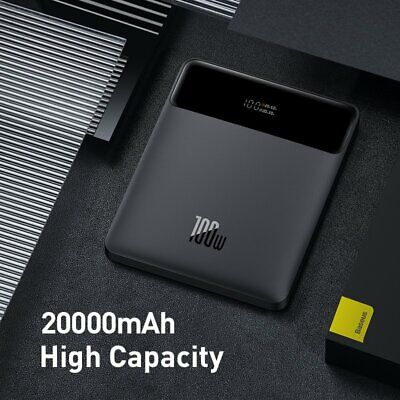 Baseus Blade 100W Power Bank 20000mAh PD Fast Charging Portable Laptop Macbook Battery Pack Charger