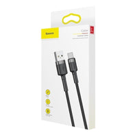 Thumbnail for Baseus USB-A to USB-C Cafule Tough Cable 3M - Gray