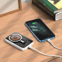Thumbnail for Hoco Q10 20W 5000mAh Magnetic Wireless Charger Power Bank - Transparent / White