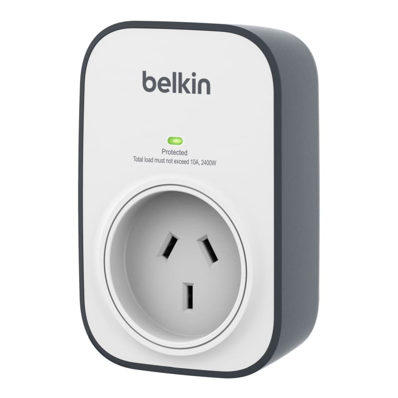 Belkin SurgeCube 1 Outlet Surge Protector Universally Compatible - Grey