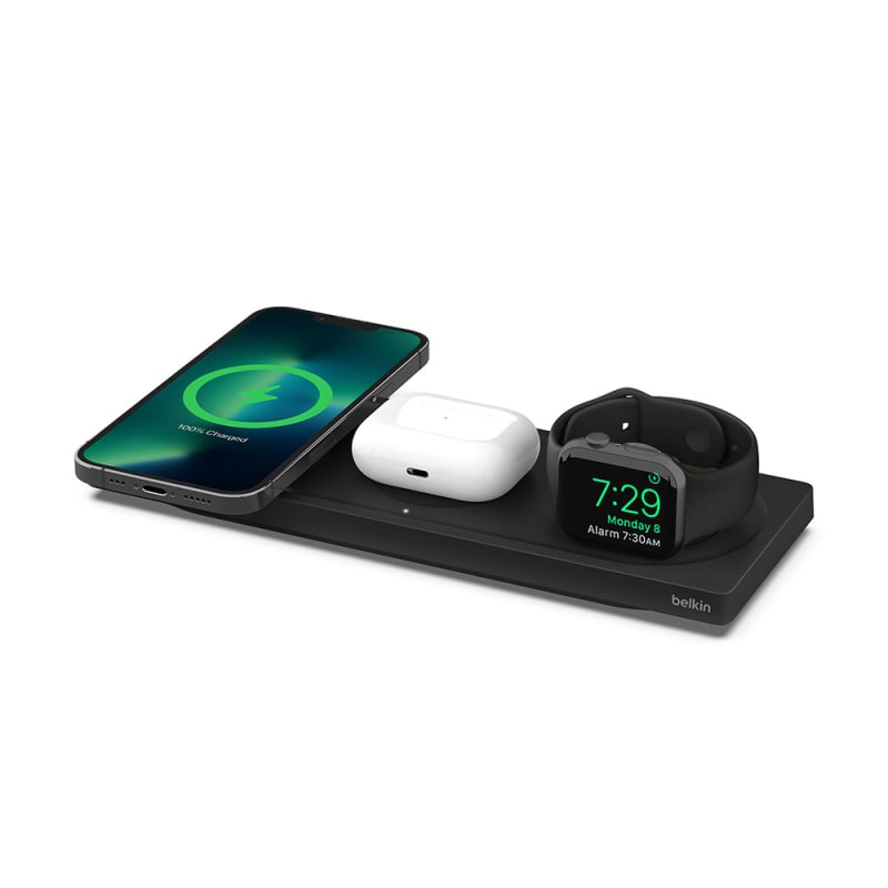 Belkin BOOST CHARGE PRO 3-in-1 Wireless Charging Pad with MagSafe - Black