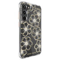 Thumbnail for Case-Mate Floral Gems Antimicrobial Case for Samsung Galaxy S23+ - Clear/ Gold