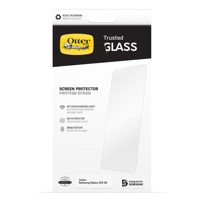 Otterbox Trusted Glass Screen Protector For Samsung Galaxy A53 5G - Clear