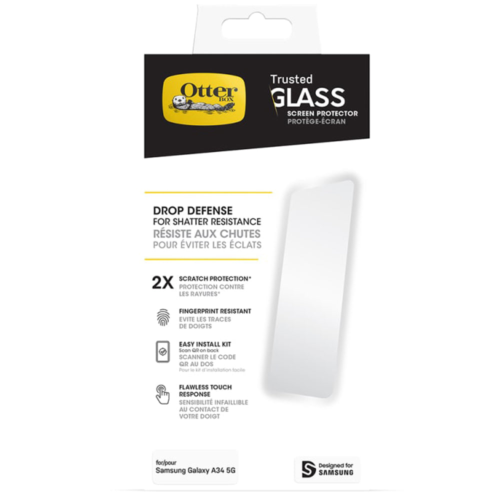 Otterbox Trusted Glass Screen Protector for Samsung Galaxy A34 5G - Clear