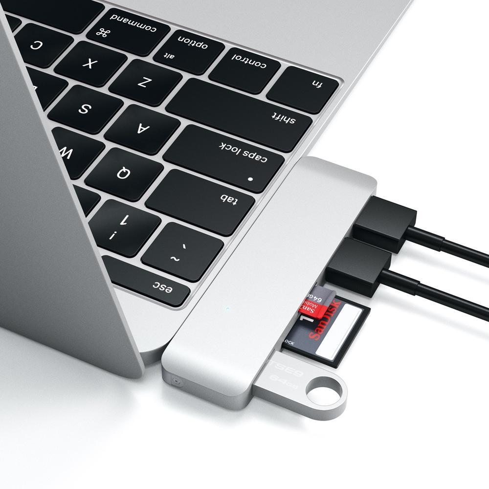 Satechi USB-C/USB 3.0 3-in-1 Combo Hub - Silver