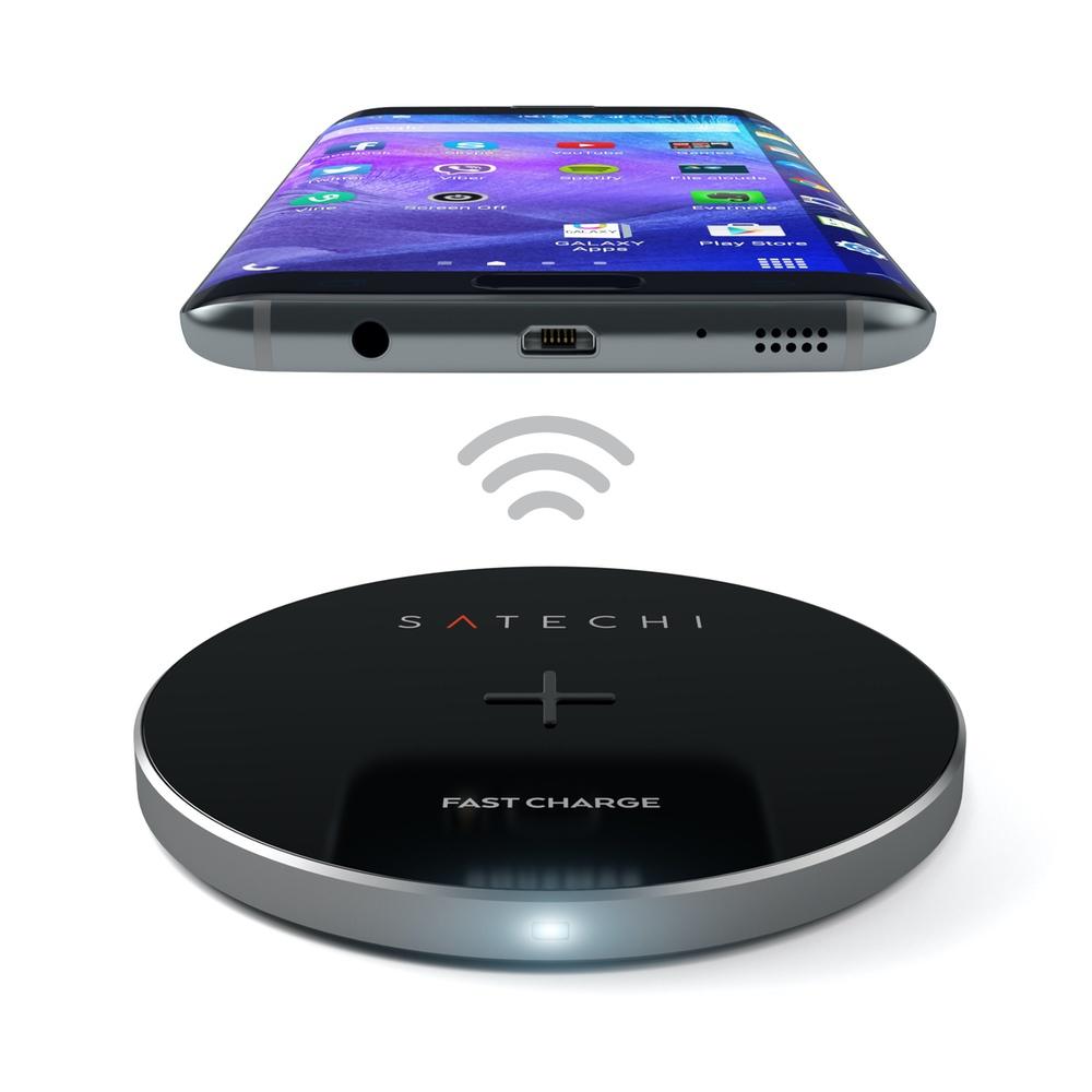 Satechi Aluminium Fast Wireless Charger - Space Grey