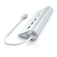 Thumbnail for Satechi USB-C Aluminium USB 3.0 Hub & Card Reader - Silver