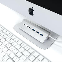 Thumbnail for Satechi USB-C Aluminium USB 3.0 Hub & Card Reader - Silver