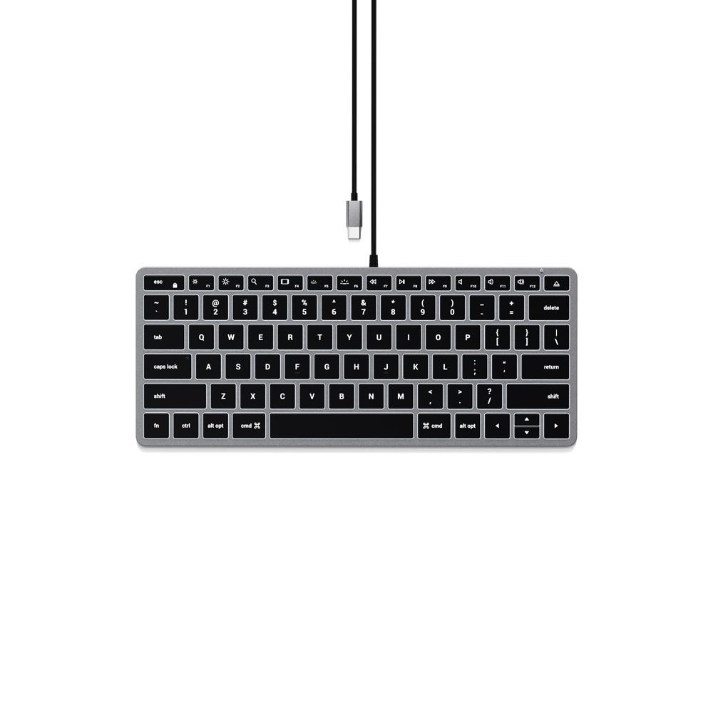 Satechi Slim W1 Wired Backlit Keyboard - Space Grey