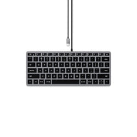Thumbnail for Satechi Slim W1 Wired Backlit Keyboard - Space Grey