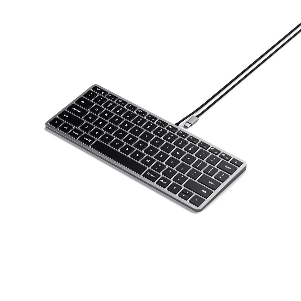 Satechi Slim W1 Wired Backlit Keyboard - Space Grey