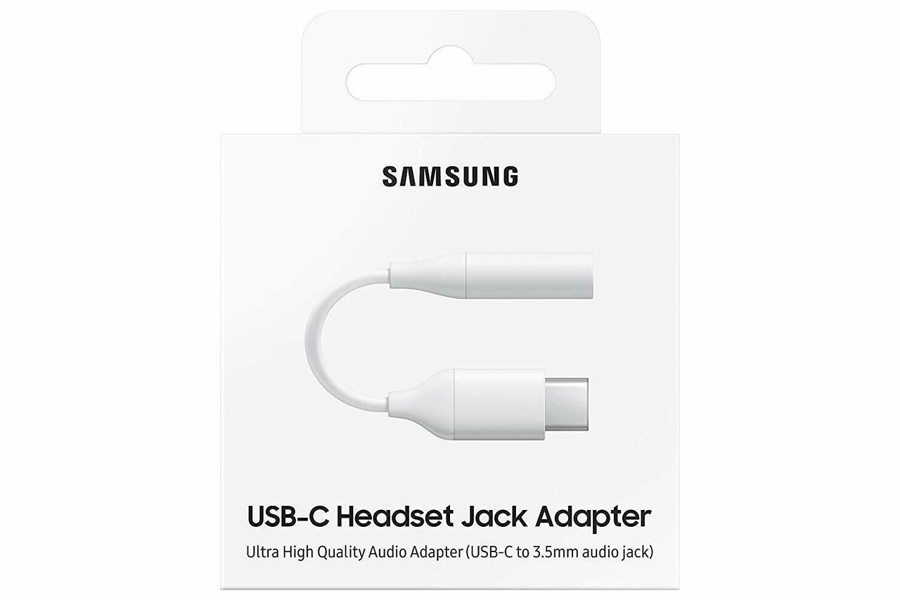 Genuine Samsung Headset Adaptor - USB-C to 3.5mm - White